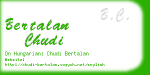 bertalan chudi business card